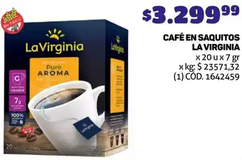 Makro CAFÉ EN SAQUITOS LA VIRGINIA x 20u x 7gr oferta