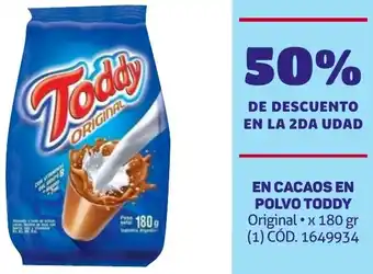 Makro EN CACAOS EN POLVO TODDY Original 180gr oferta