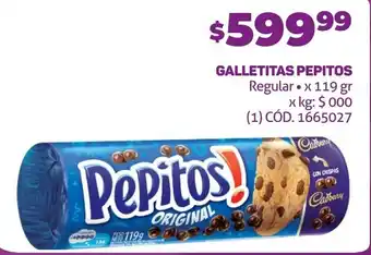 Makro GALLETITAS PEPITOS Regular x 119gr oferta