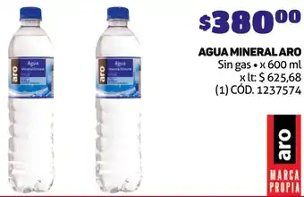 Makro AGUA MINERAL ARO Sin Gas x 600ml oferta