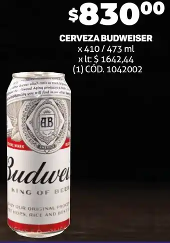 Makro CERVEZA BUDWEISER x 410/473ml oferta
