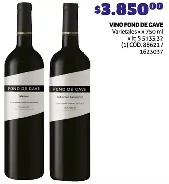 Makro VINO FOND DE CAVE Varietales x 750ml oferta