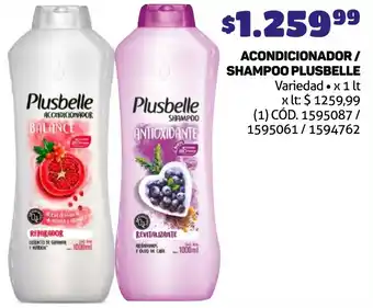 Makro ACONDICIONADOR/ SHAMPOO PLUSBELLE Variedad x 1lt oferta