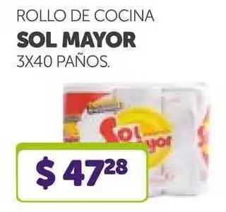 La Gallega Supermercados Sol Mayor Rollo de Cocina 3x40 Paños oferta