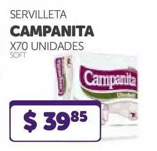 La Gallega Supermercados Campanita Servilleta x70 unidades oferta