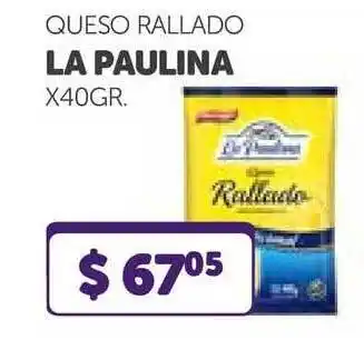 La Gallega Supermercados La Paulina Queso Rallado x40gr oferta