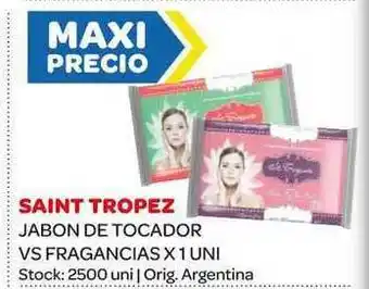 Carrefour Maxi Saint Tropez Jabon de Tocador Vs Fragancias x 1 uni oferta