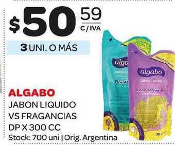 Carrefour Maxi Algabo Jabon Liquido Vs Fragancias Dp x 300cc oferta