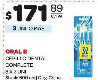 Carrefour Maxi Oral B Cepillo Dental Complete 3 x 2 uni oferta