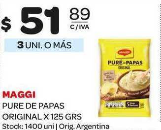 Carrefour Maxi Maggi Pure de Papas Original x 125grs oferta