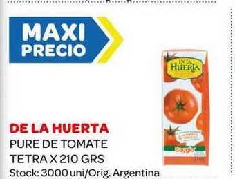 Carrefour Maxi De La Huerta Pure de Tomate Tetra x 210grs oferta
