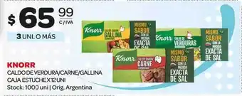 Carrefour Maxi Knorr Caldo de Verdura/carne/gallina Caja Estuche x 12 uni oferta