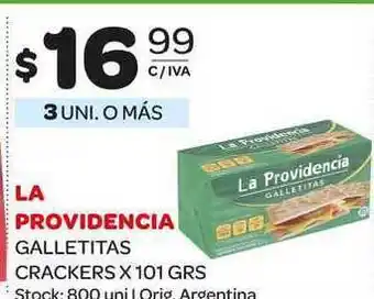 Carrefour Maxi La Providencia Galletitas Crackers x 101grs oferta