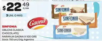 Carrefour Maxi Sinfonia Obleas Clasica Chocolate/naranja Gaona x 100grs oferta