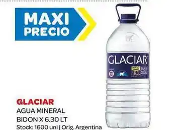 Carrefour Maxi Glaciar Agua Mineral Bidon x 6.30Lt oferta