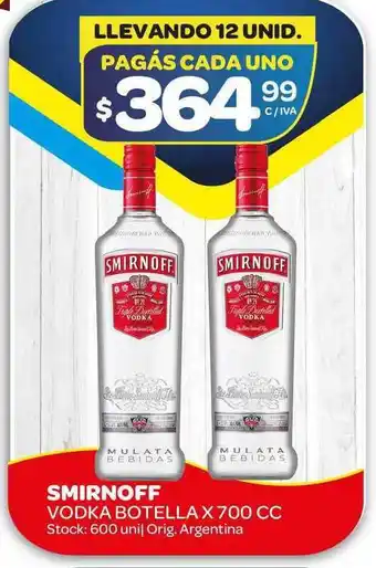 Carrefour Maxi Smirnoff Vodka Botella x 700cc oferta