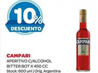 Campari Aperitivo C/alcohol Bitter Bot x 450cc