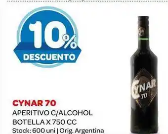 Carrefour Maxi Cynar 70 Aperitivo C/alcohol Botella x 750cc oferta