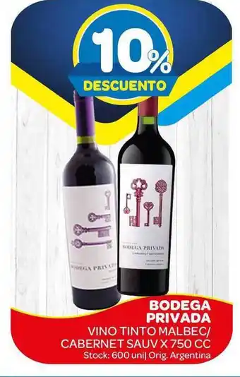 Carrefour Maxi Bodega Privada Vino Tinto Malbec/cabernet Sauv x 750cc oferta