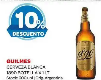 Carrefour Maxi Quilmes Cerveza Blanca 1890 Botella x 1Lt oferta