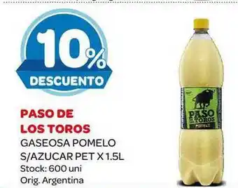 Carrefour Maxi Paso de Los Toros Gaseosa Pomelo S/azucar Pet x 1.5L oferta