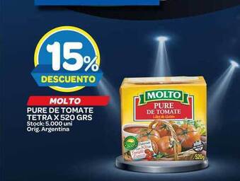 Carrefour Maxi Molto Pure de Tomate Tetra x 520grs oferta