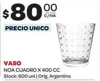 Carrefour Maxi Vaso Noa Cuadron x 400cc oferta