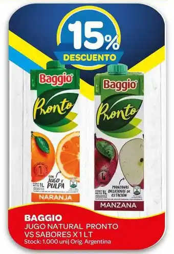 Carrefour Maxi Baggio Jugo Natural Pronto Vs Sabores x 1Lt oferta