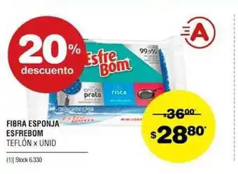 Atomo Conviene Fibra Esponja Esfrebom Teflón x Unid oferta