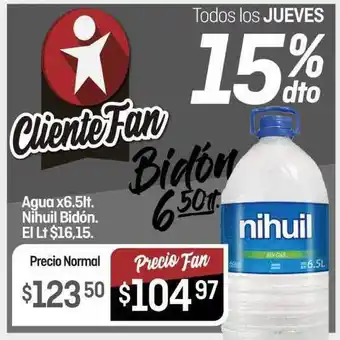 Nihuil Bidón Agua x 6.5lt.