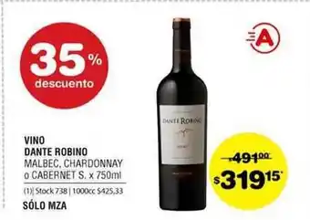 Atomo Conviene Dante Robino Vino Malbec, Chardonnay O Cabernet S. x 750ml oferta