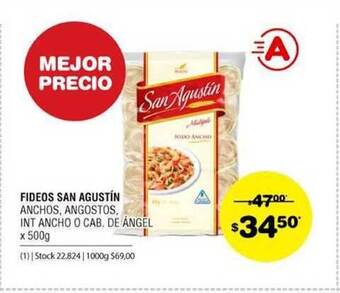 Atomo Conviene San Agustín Fideos x 500g oferta