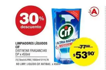 Atomo Conviene Cif Limpiadores Líquidos x 450ml oferta