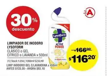 Atomo Conviene Lysoform Limpiador de Inodoro x 500ml oferta