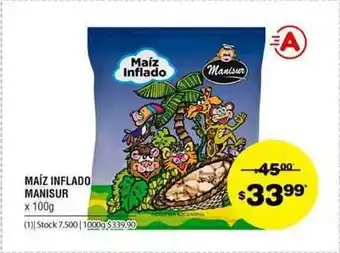 Atomo Conviene Manisur Maíz Inflado x 100g oferta