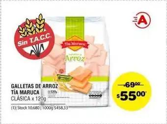 Atomo Conviene Tía Maruca Galletas de Arroz Clásica x 120g oferta