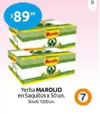 Cordiez Marolio Yerba en Saquitos x 50 un. oferta