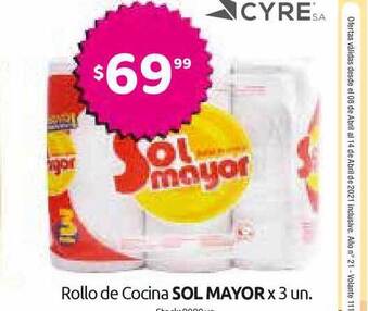 Cordiez Sol Mayor Rollo de Cocina x 3 un. oferta