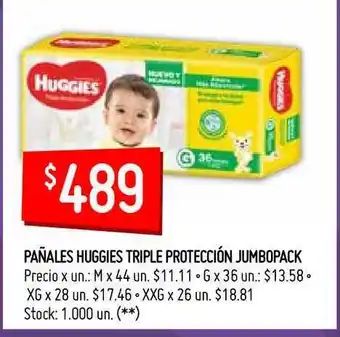 Changomas Huggies Pañales Triple Protección Jumbopack oferta