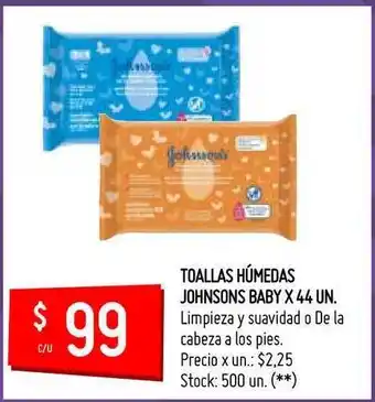 Changomas Johnson's Baby Toallas Húmedas x 44 un. oferta