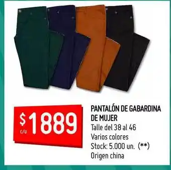 Changomas Pantalón de Gabardina de Mujer oferta
