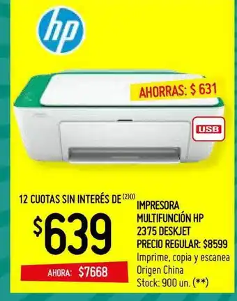 Changomas HP 2375 Deskjet Impresora Multifunción oferta