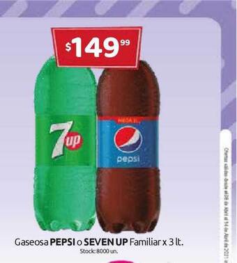 Cordiez Pepsi O Seven Up Gaseosa Familiar x 3lt. oferta