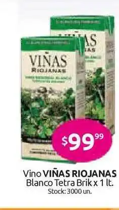 Cordiez Viñas Riojanas Vino Blanco Tetra Brik x 1lt. oferta