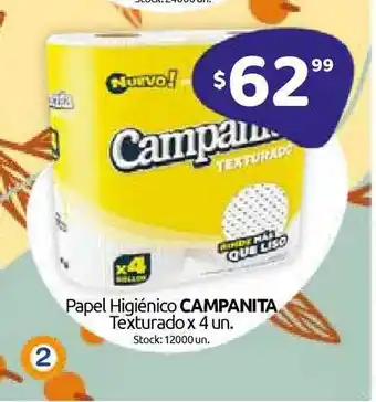 Cordiez Campanita Texturado Papel Higiénico x 4 un. oferta