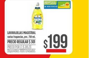 Supermercados Vea Lavavajillas Magistral 750ml oferta