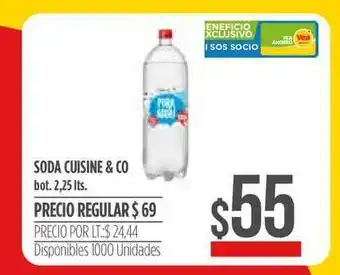 Supermercados Vea Soda Cuisine & Co 2,25lts oferta