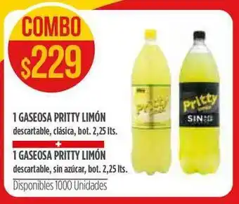 Supermercados Vea 1 Gaseosa Pritty Limón Clasica 1 Gaseosa Pritty Limón Sin Azucar oferta