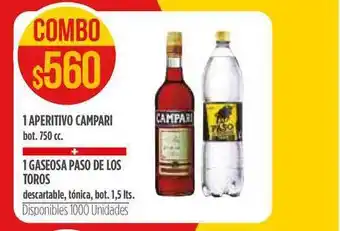 Supermercados Vea 1 Aperitivo Campari 1 Gaseosa Paso De Los Toros oferta