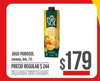 Supermercados Vea Jugo Purosol Naranja 1lt oferta